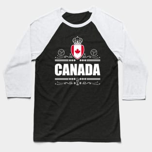 CANADA SOCCER GIFTS | WHITE LINEART Baseball T-Shirt